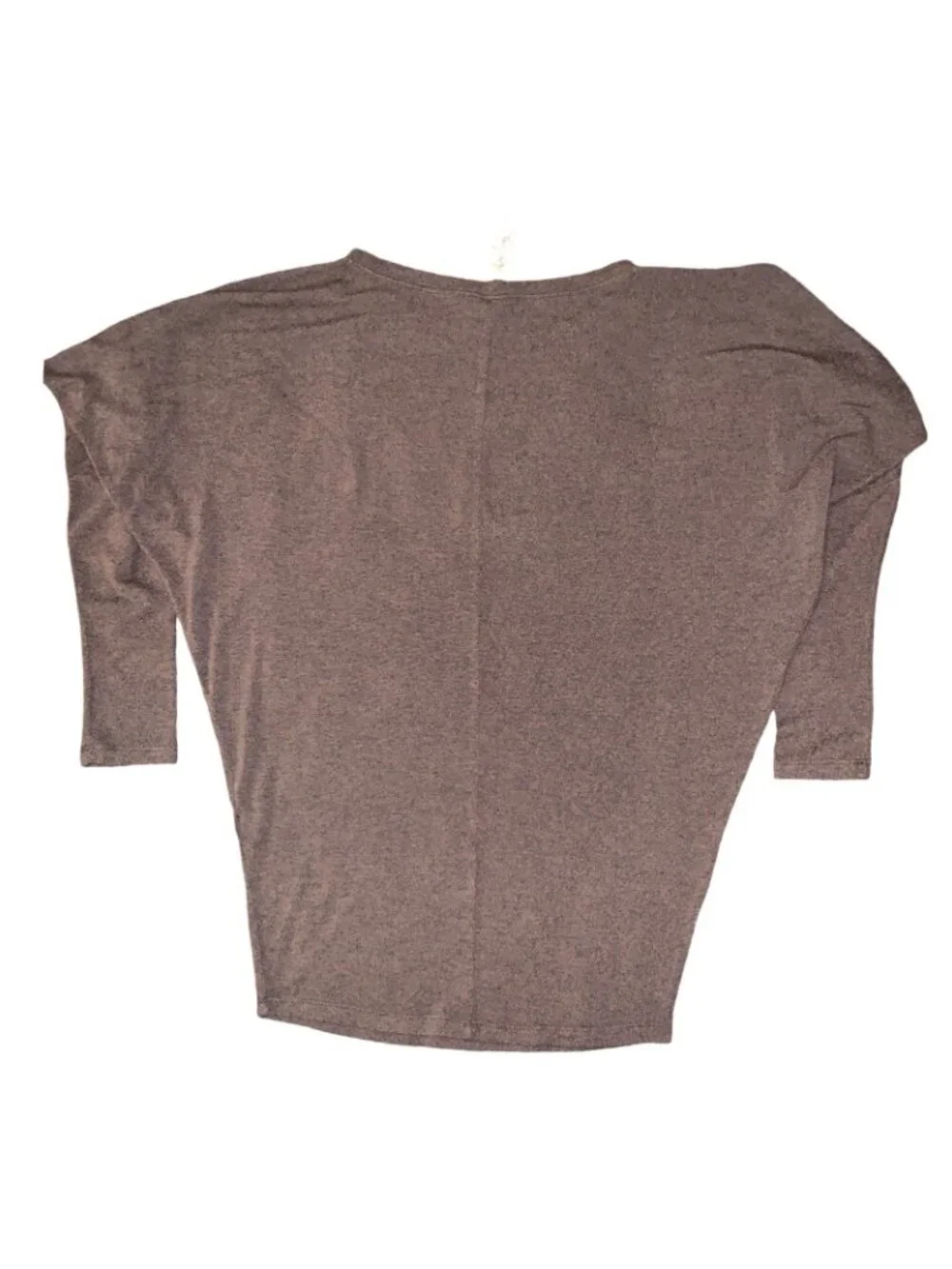 Natural Life Brown Heathered Tapered Hem Dolman Sleeve Top Womens Medium Comfort - Picture 2 of 4